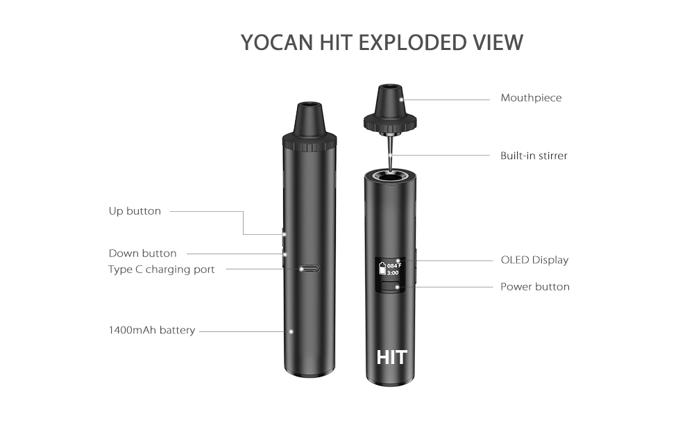 Oryginalny zestaw Yocan Hit pa – Dried Herbs recenzja i cena