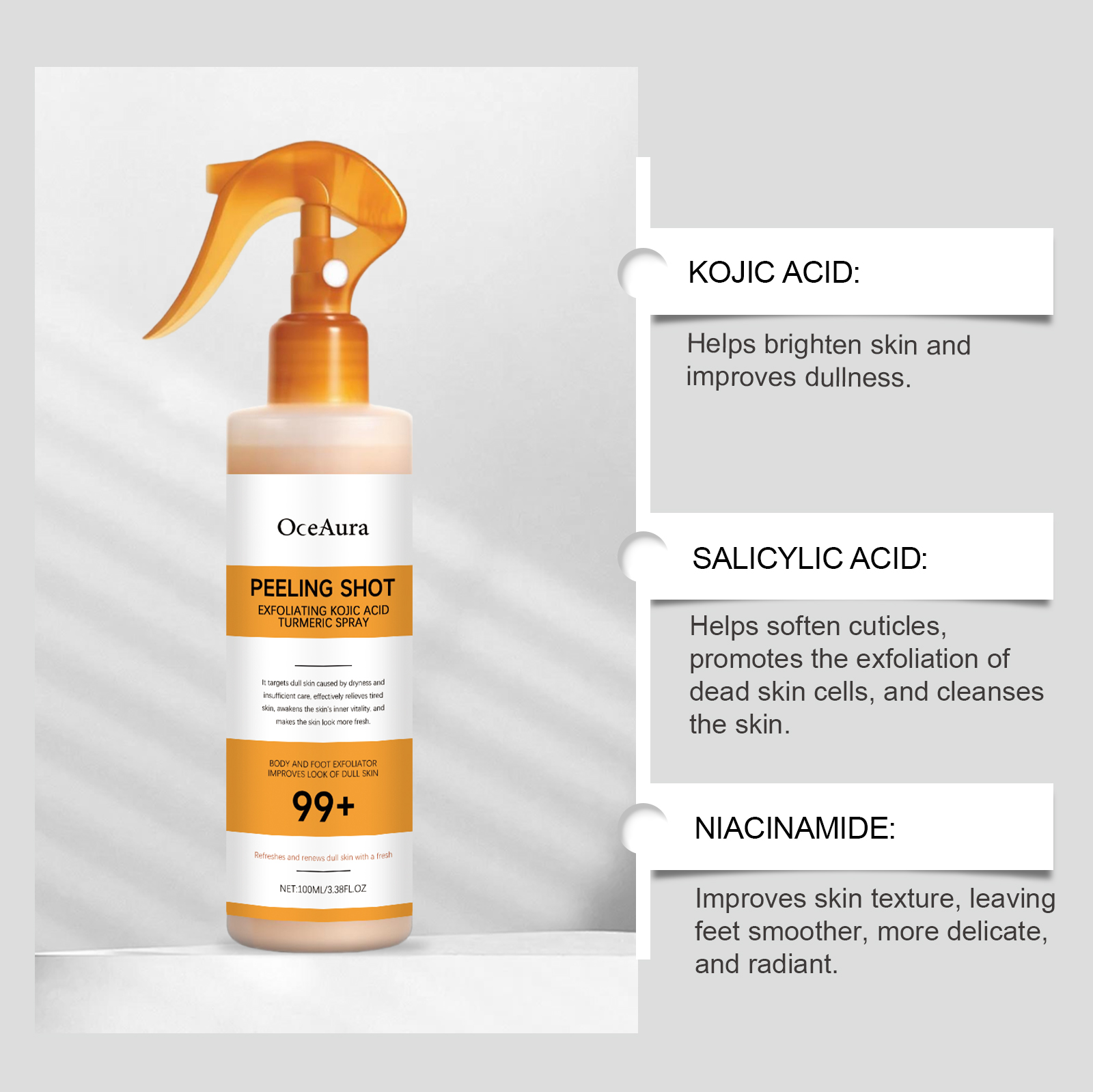 Peeling w sprayu z kwasem koji – Turmeric recenzja i cena